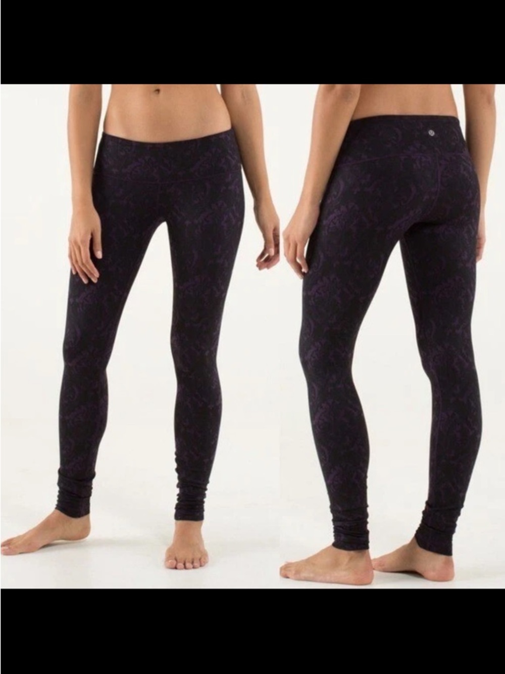 Lululemon Wunder Under size 8 Zinfandel floral stripe